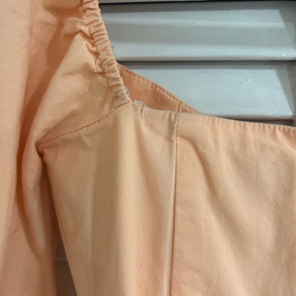 Oh Polly Orange Long Puff Sleeve Corset Top - Picture 5 of 5